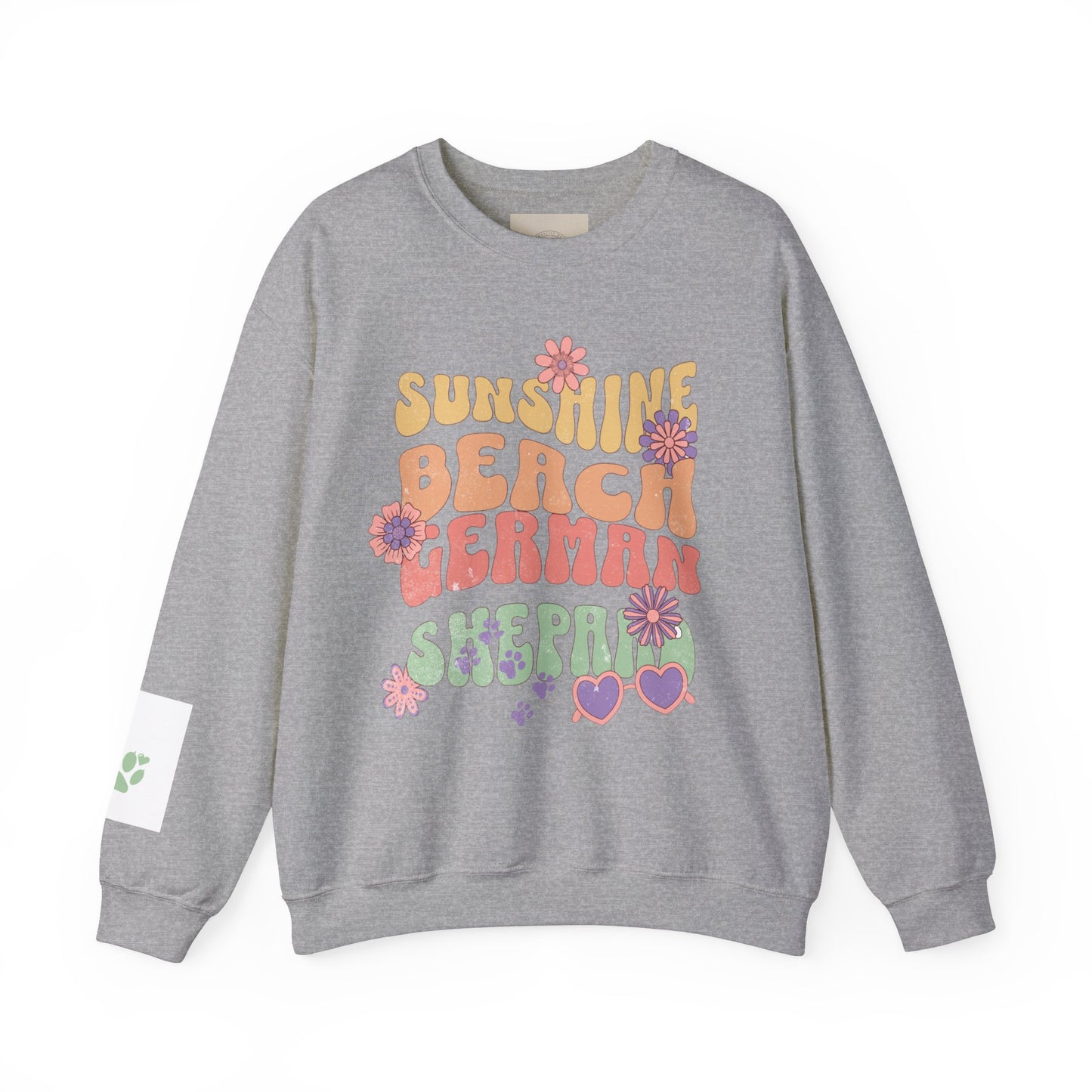 German Shepard Sweatshirt, Paw Print Sweatshirt, German Shepard Lover Sweatshirt, Gift for Her, Cute Shepard Shirt, Dog print Shirt,