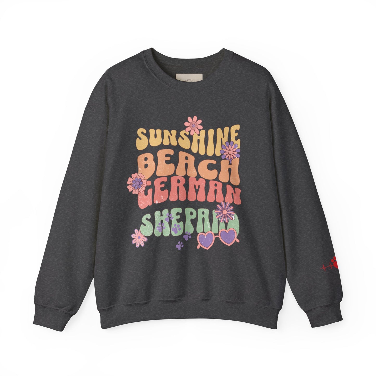 German Shepard Sweatshirt, Paw Print Sweatshirt, German Shepard Lover Sweatshirt, Gift for Her, Cute Shepard Shirt, Dog print Shirt,