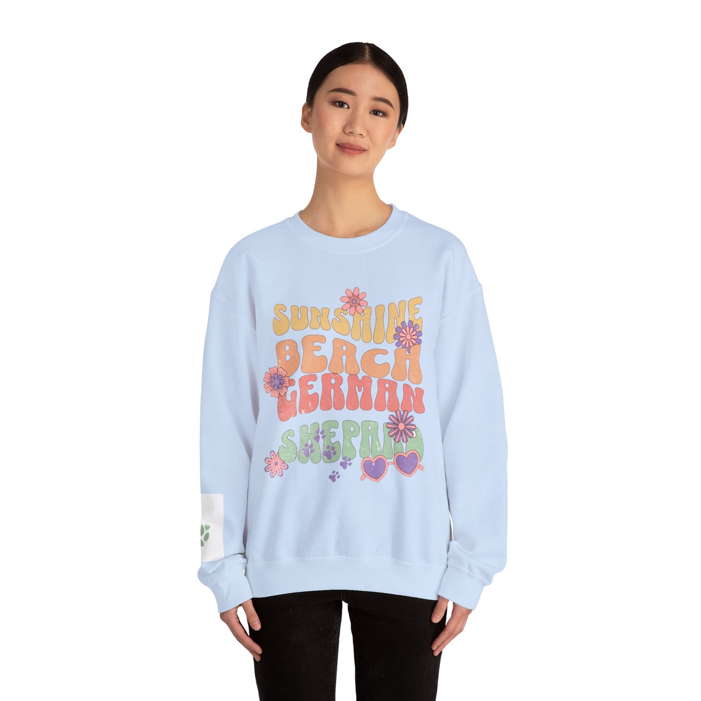 German Shepard Sweatshirt, Paw Print Sweatshirt, German Shepard Lover Sweatshirt, Gift for Her, Cute Shepard Shirt, Dog print Shirt,