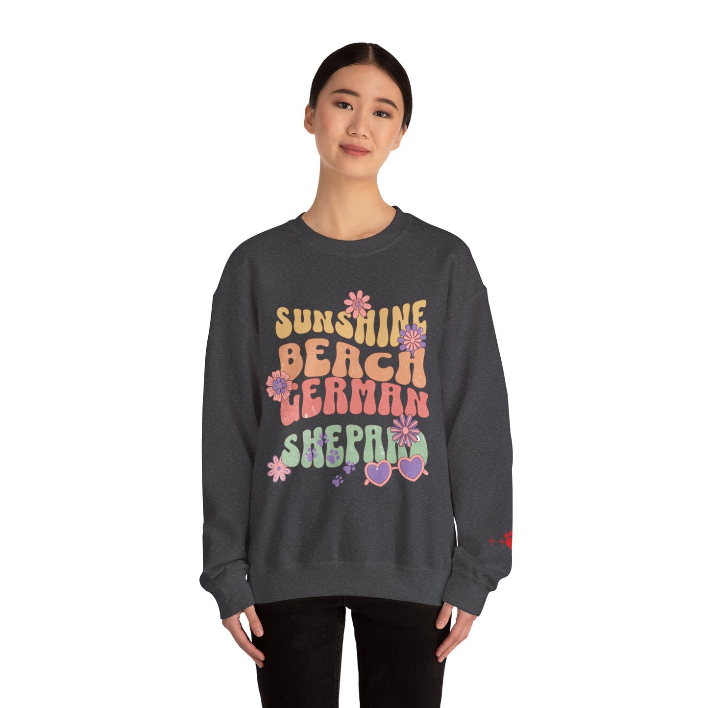 German Shepard Sweatshirt, Paw Print Sweatshirt, German Shepard Lover Sweatshirt, Gift for Her, Cute Shepard Shirt, Dog print Shirt,