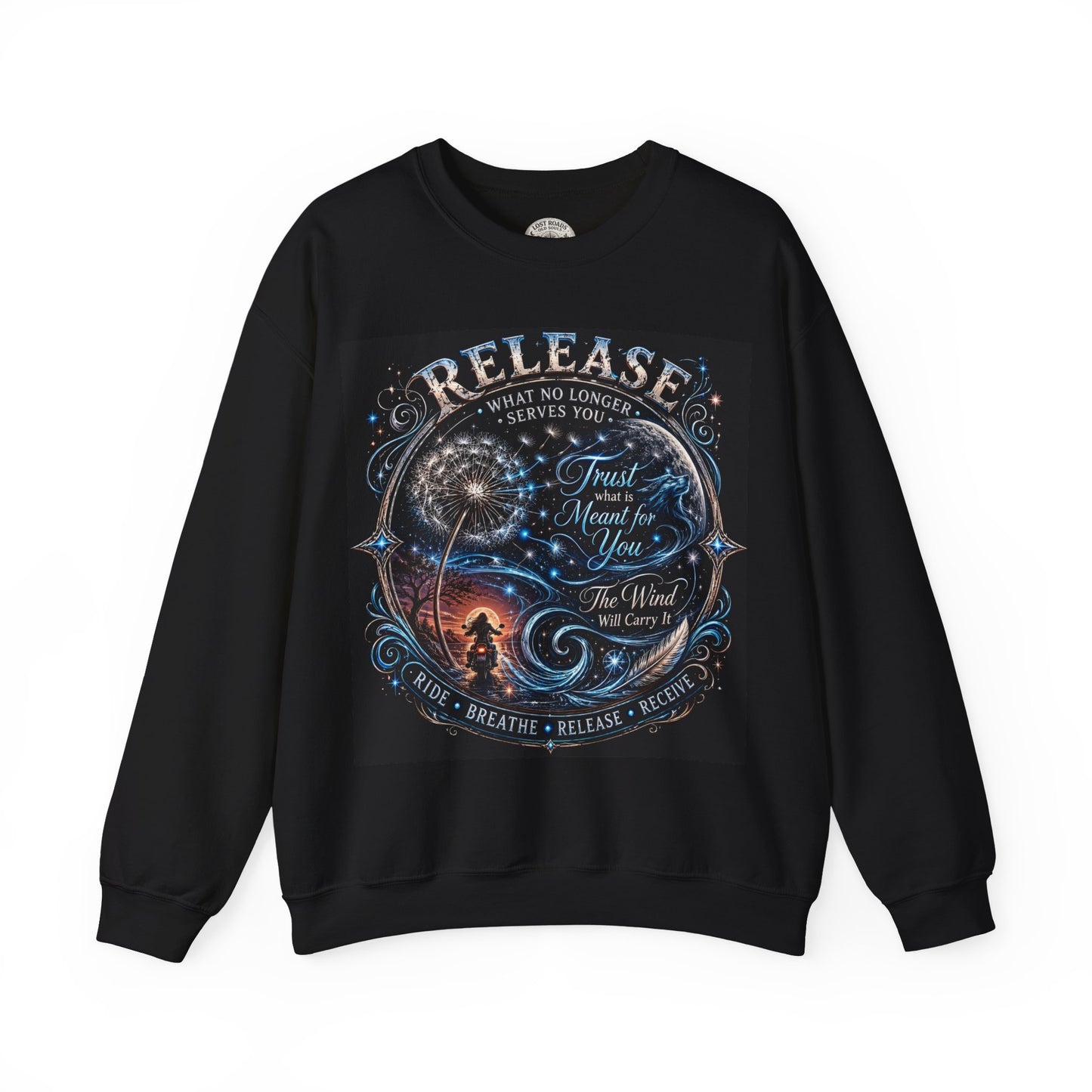 Release Happens Sweatshirt — Inspirational 'Release What No Longer Serves You' Graphic Crewneck