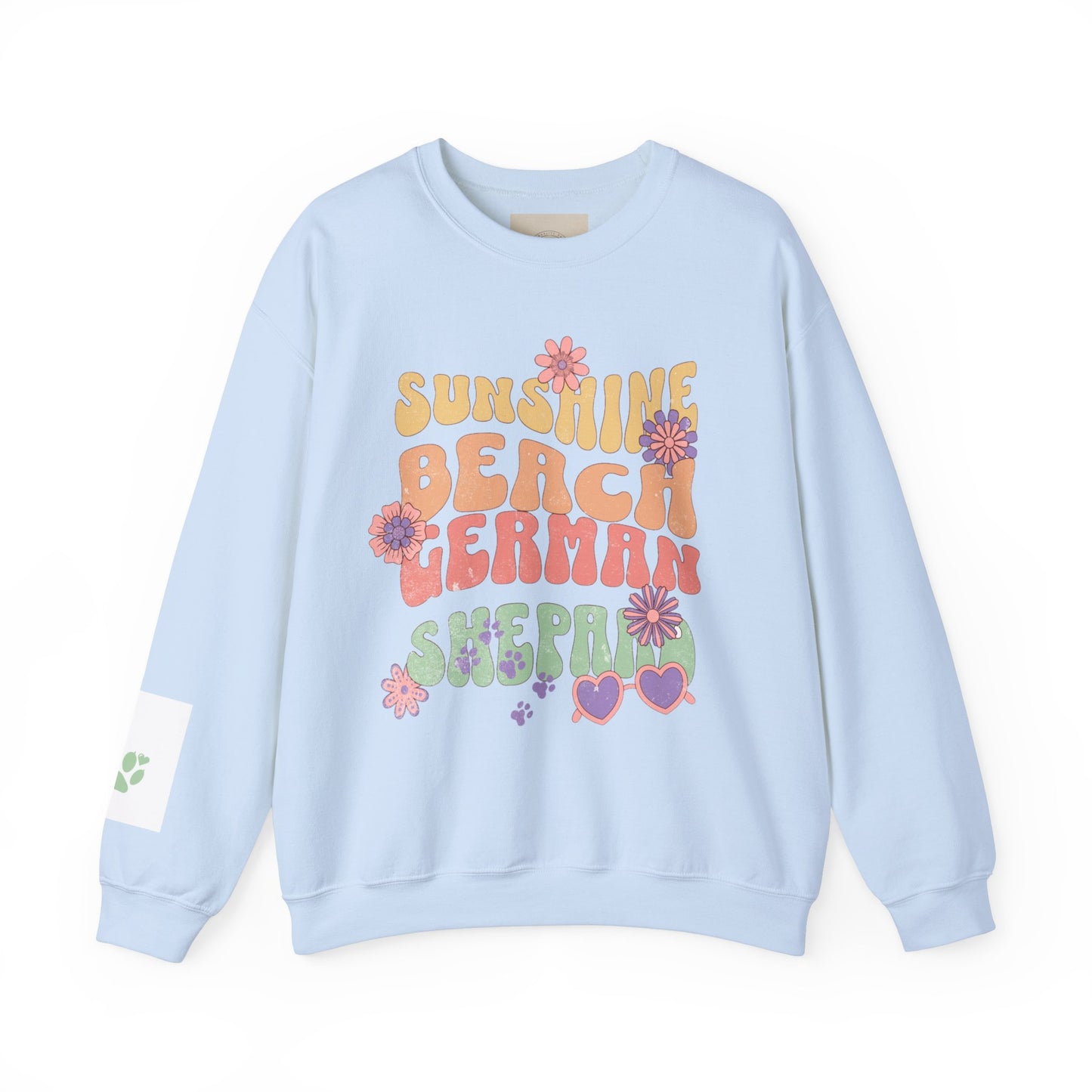 German Shepard Sweatshirt, Paw Print Sweatshirt, German Shepard Lover Sweatshirt, Gift for Her, Cute Shepard Shirt, Dog print Shirt,