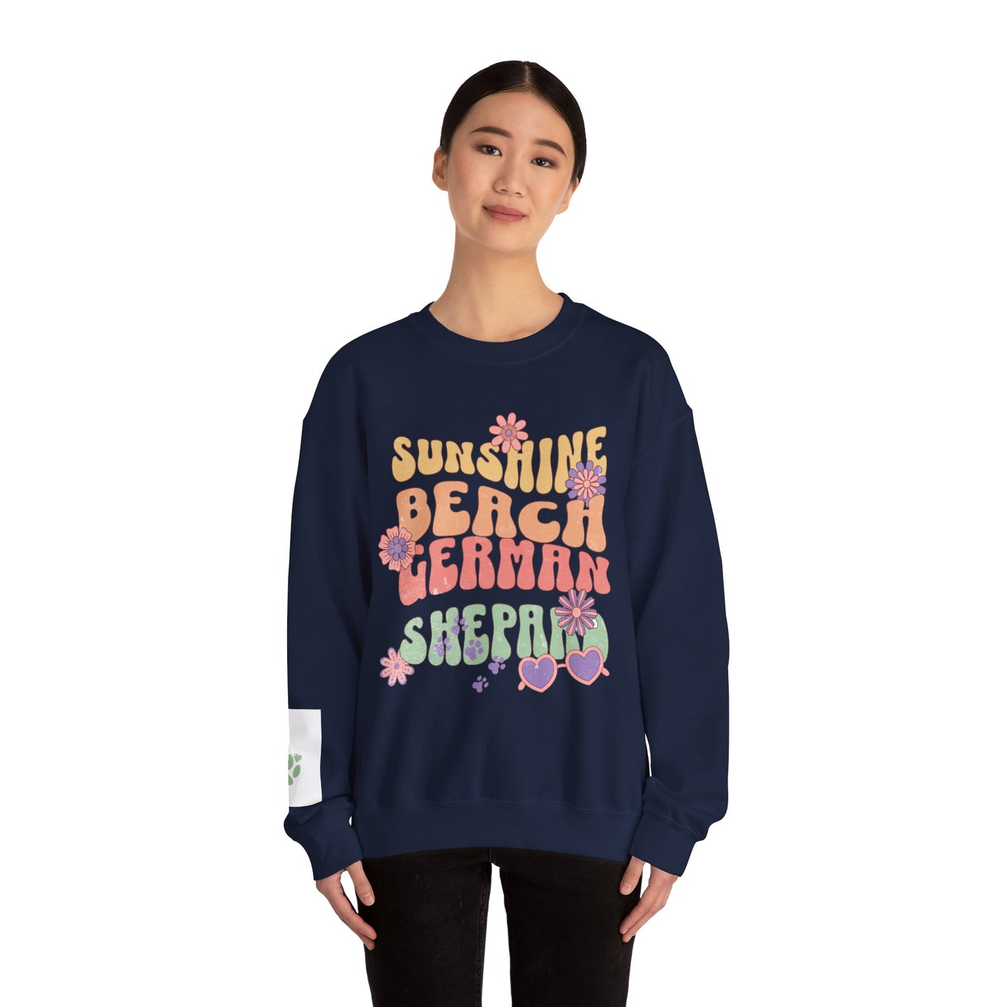 German Shepard Sweatshirt, Paw Print Sweatshirt, German Shepard Lover Sweatshirt, Gift for Her, Cute Shepard Shirt, Dog print Shirt,