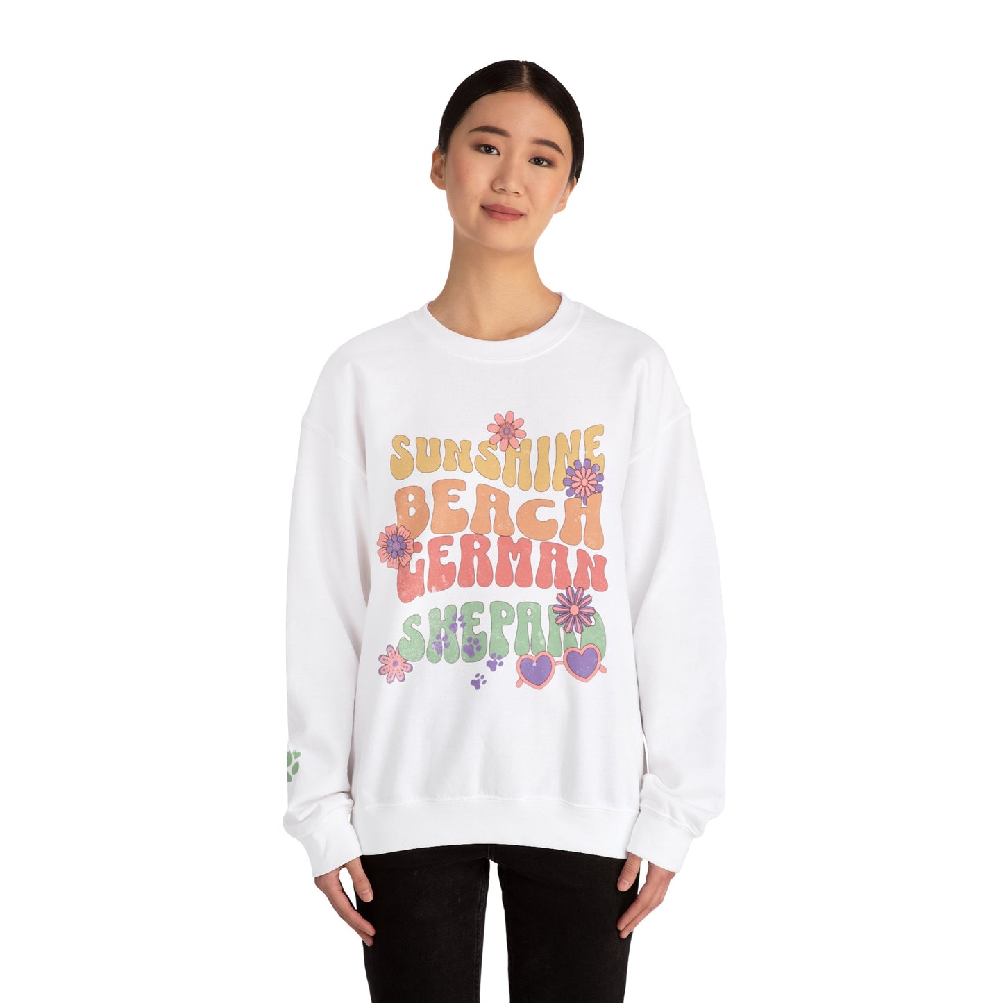 German Shepard Sweatshirt, Paw Print Sweatshirt, German Shepard Lover Sweatshirt, Gift for Her, Cute Shepard Shirt, Dog print Shirt,