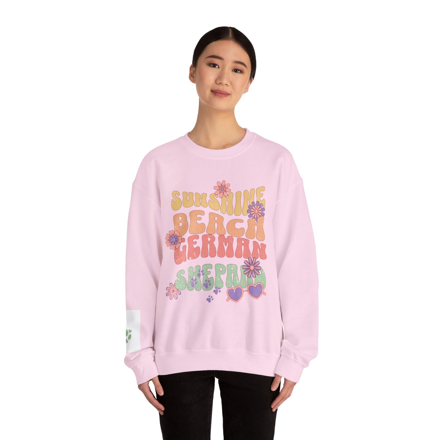 German Shepard Sweatshirt, Paw Print Sweatshirt, German Shepard Lover Sweatshirt, Gift for Her, Cute Shepard Shirt, Dog print Shirt,