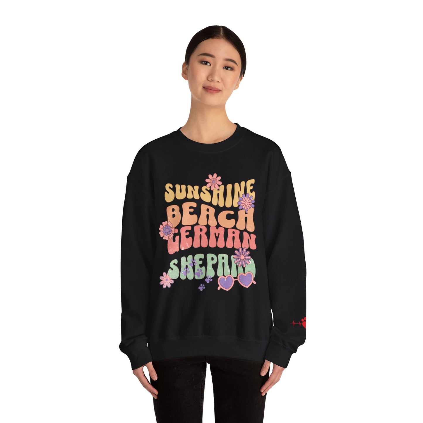 German Shepard Sweatshirt, Paw Print Sweatshirt, German Shepard Lover Sweatshirt, Gift for Her, Cute Shepard Shirt, Dog print Shirt,