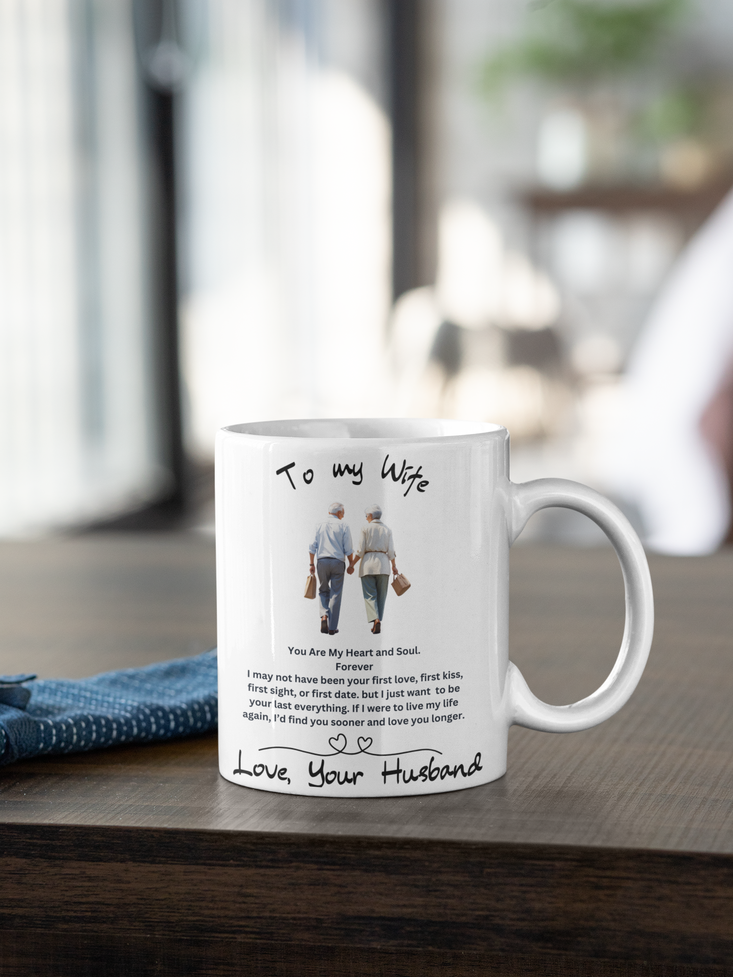To my Wife and Love Couple Walking Mug