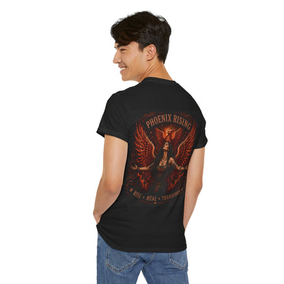 Phoenix Rising T-Shirt — Rise Heal Transform Graphic Tee
