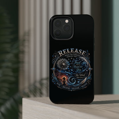 Release Inspirational Phone Case — Magnetic Impact-Resistant Case with 'Trust What You Cannot See' Design