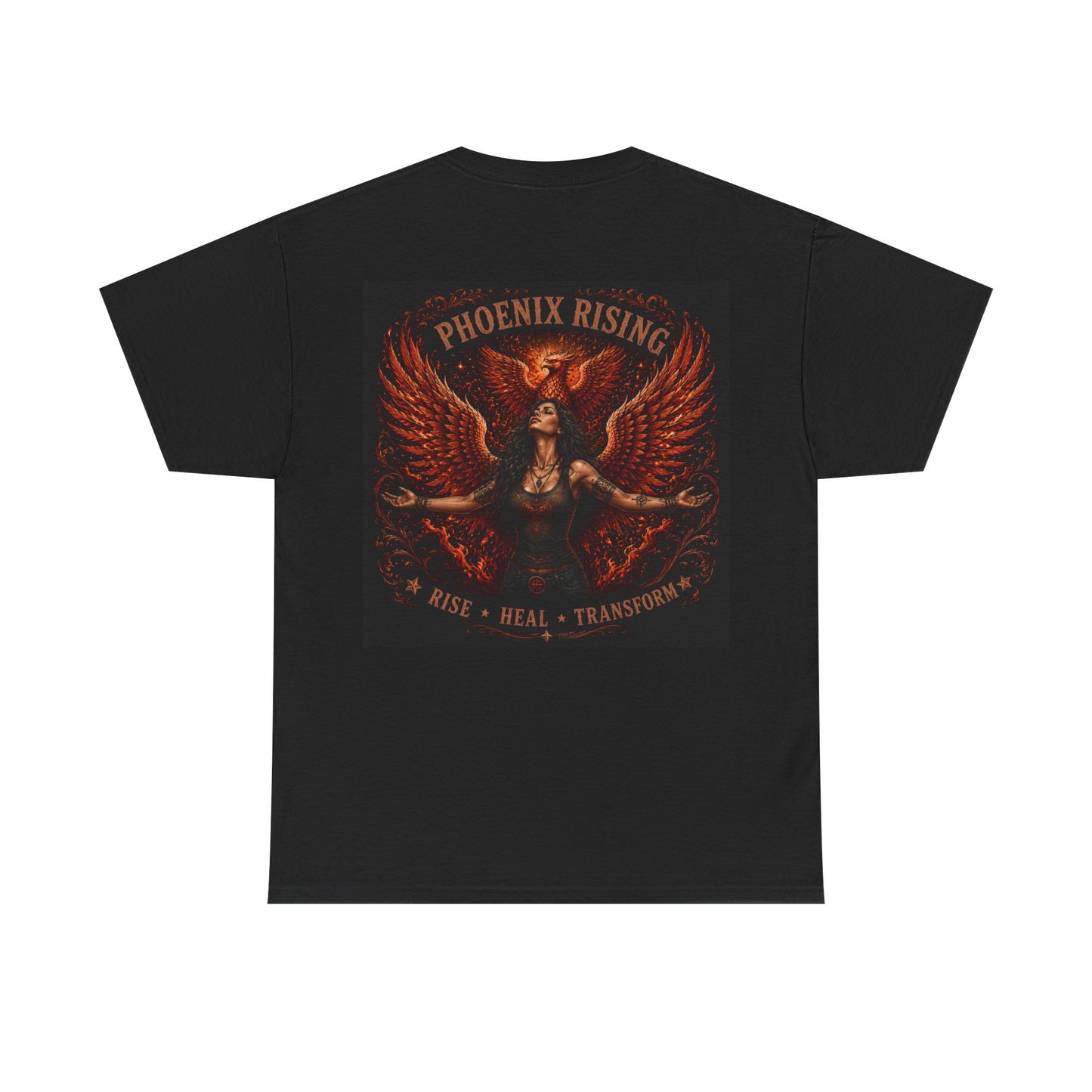 Phoenix Rising T-Shirt — Rise Heal Transform Graphic Tee