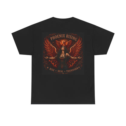 Phoenix Rising T-Shirt — Rise Heal Transform Graphic Tee