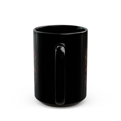 Soul Rider Motorcycle Mug — "Ride Deep • Live Free" Black Coffee Cup (11oz/15oz)