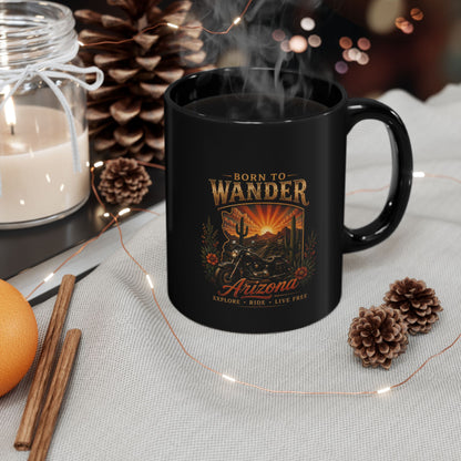 Release Affirmation Mug — Inspirational 'Trust What Is Meant for You' Black Coffee Cup