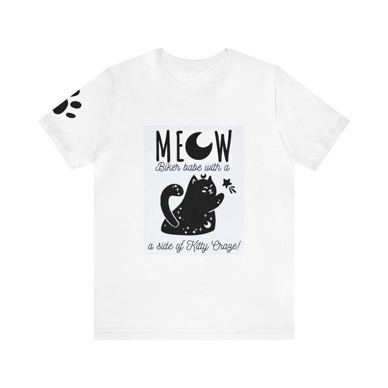 Black Cat T-Shirt, Graphic Tee, Motorcycle Black Cat t-shirt, Gift for woman, Custom T-Shirt Artistic Apparel