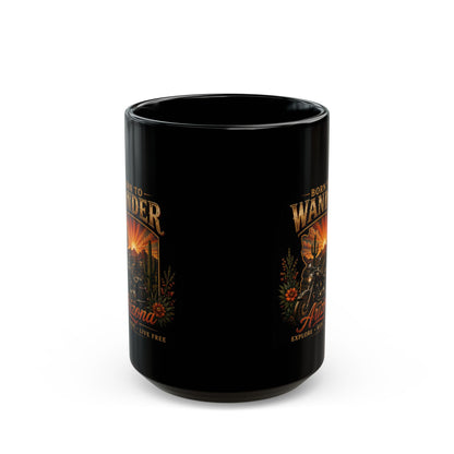 Release Affirmation Mug — Inspirational 'Trust What Is Meant for You' Black Coffee Cup