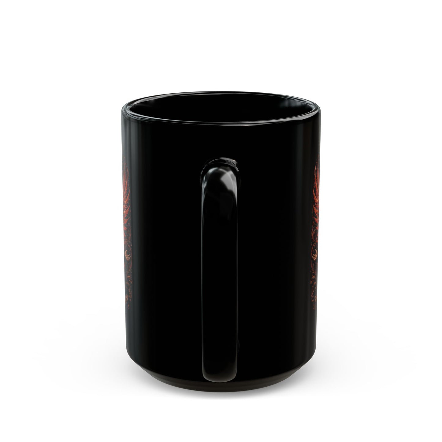 Phoenix Rising Black Mug – Inspirational ‘Rise • Heal • Transform’ Coffee Cup (11oz/15oz)