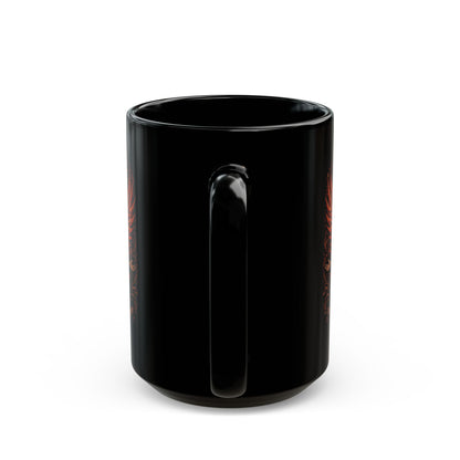 Phoenix Rising Black Mug – Inspirational ‘Rise • Heal • Transform’ Coffee Cup (11oz/15oz)