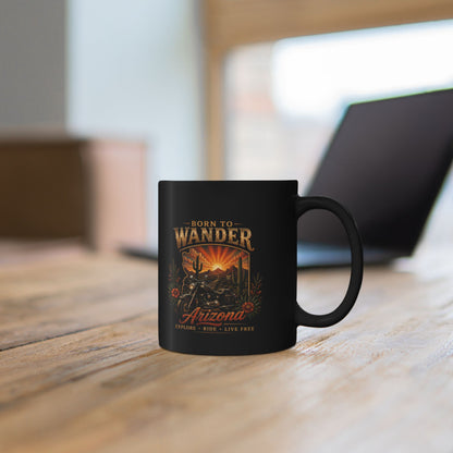 Release Affirmation Mug — Inspirational 'Trust What Is Meant for You' Black Coffee Cup