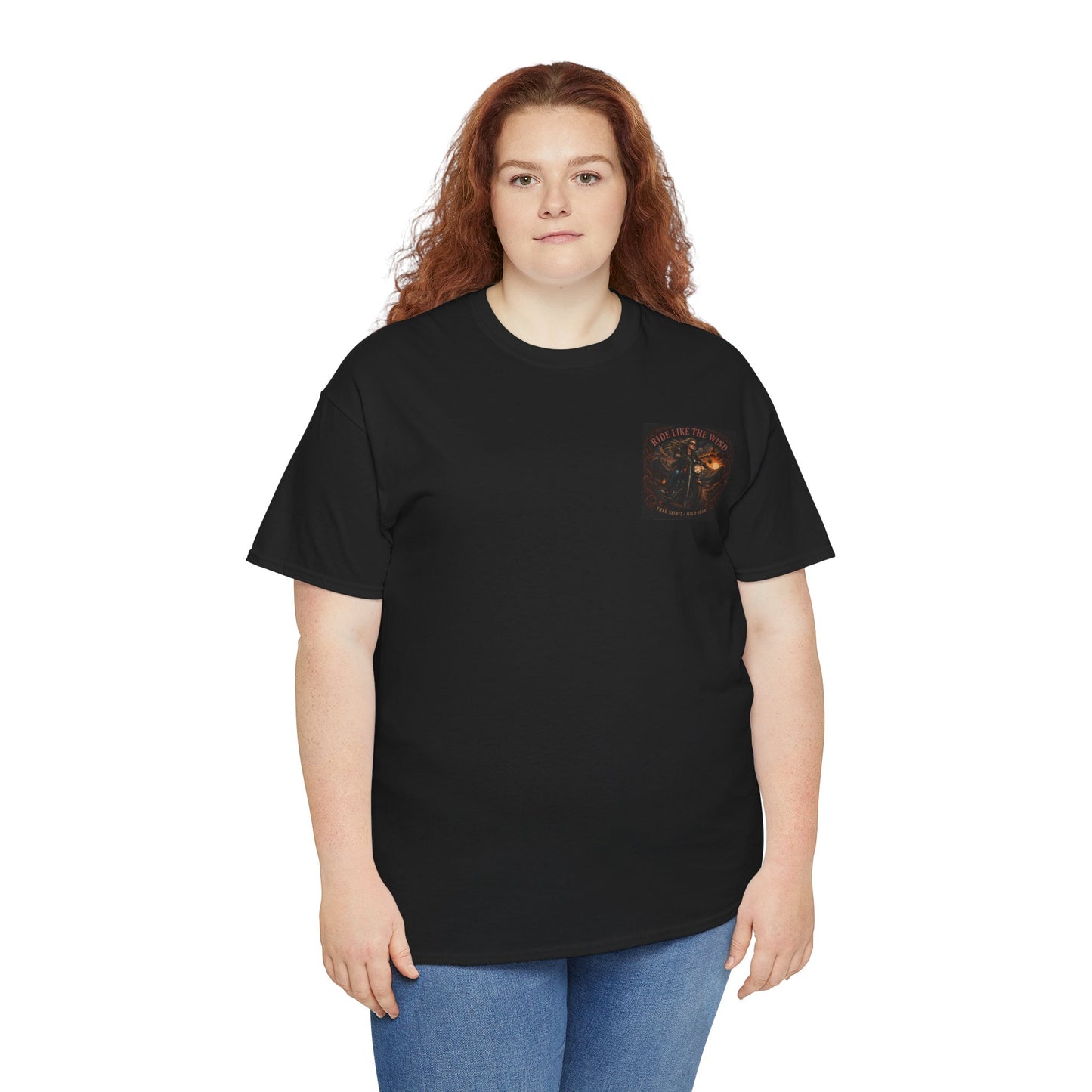 Ride Like The Wind Motorcycle Tee — "Free Spirit · Wild Heart" Biker T-Shirt