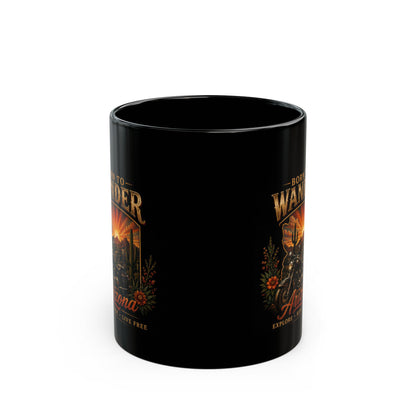 Release Affirmation Mug — Inspirational 'Trust What Is Meant for You' Black Coffee Cup