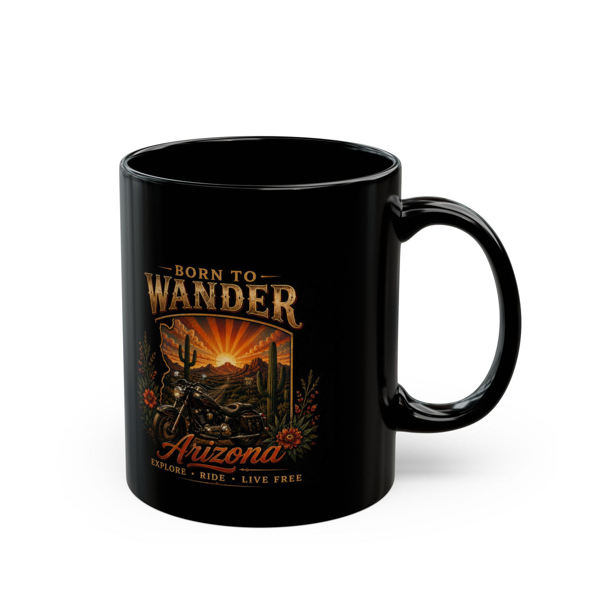 Release Affirmation Mug — Inspirational 'Trust What Is Meant for You' Black Coffee Cup