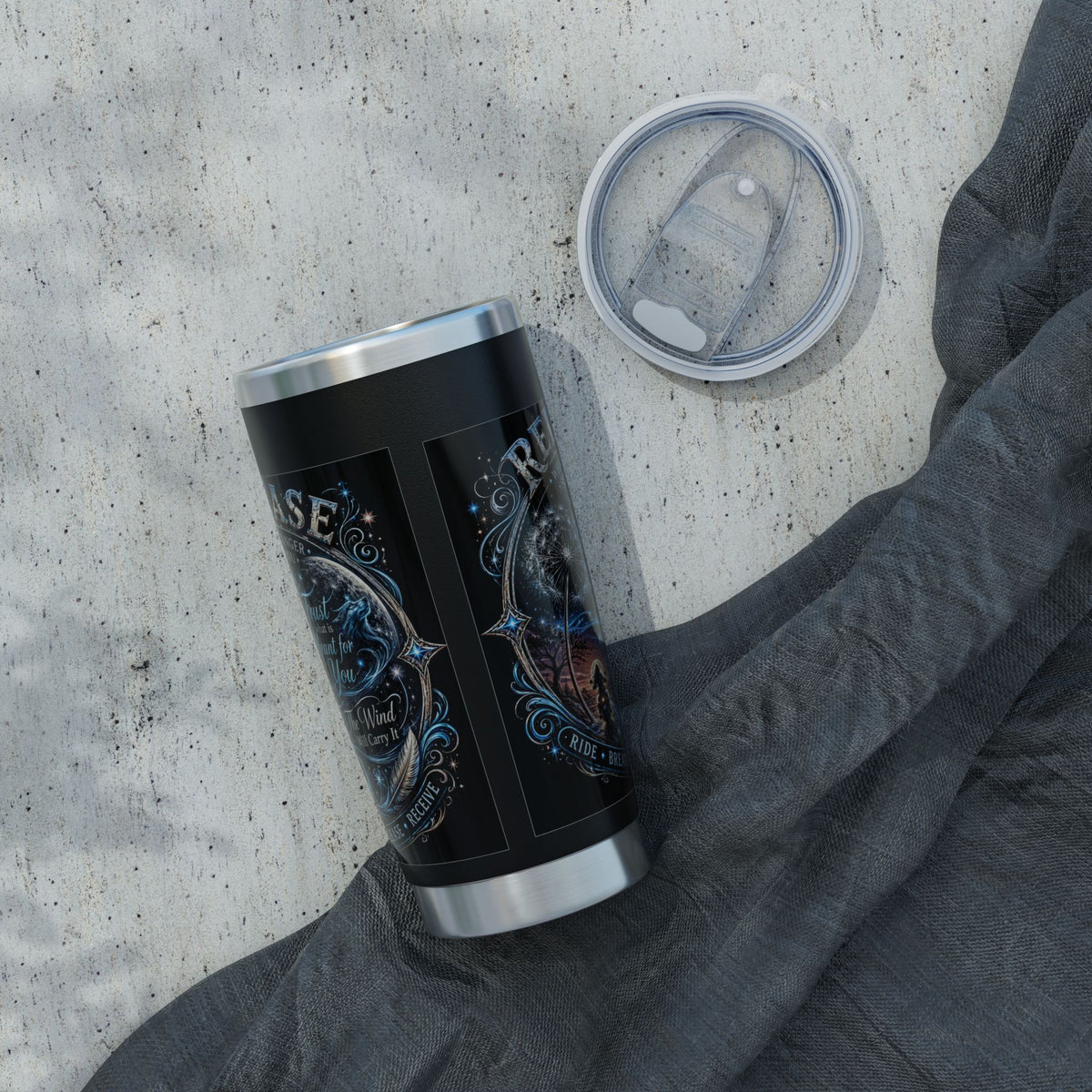 Release & Receive Ride, Breathe, Ride Free 20oz Tumbler