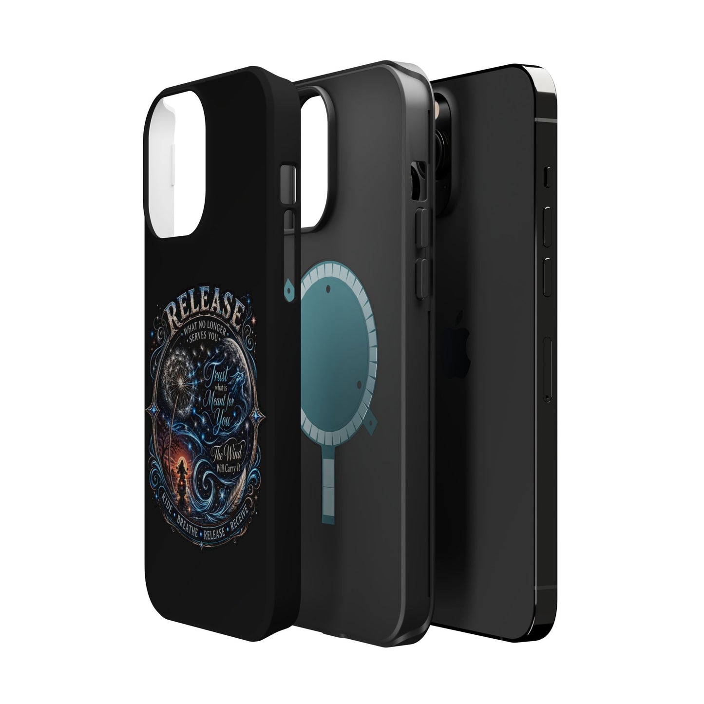 Release Inspirational Phone Case — Magnetic Impact-Resistant Case with 'Trust What You Cannot See' Design
