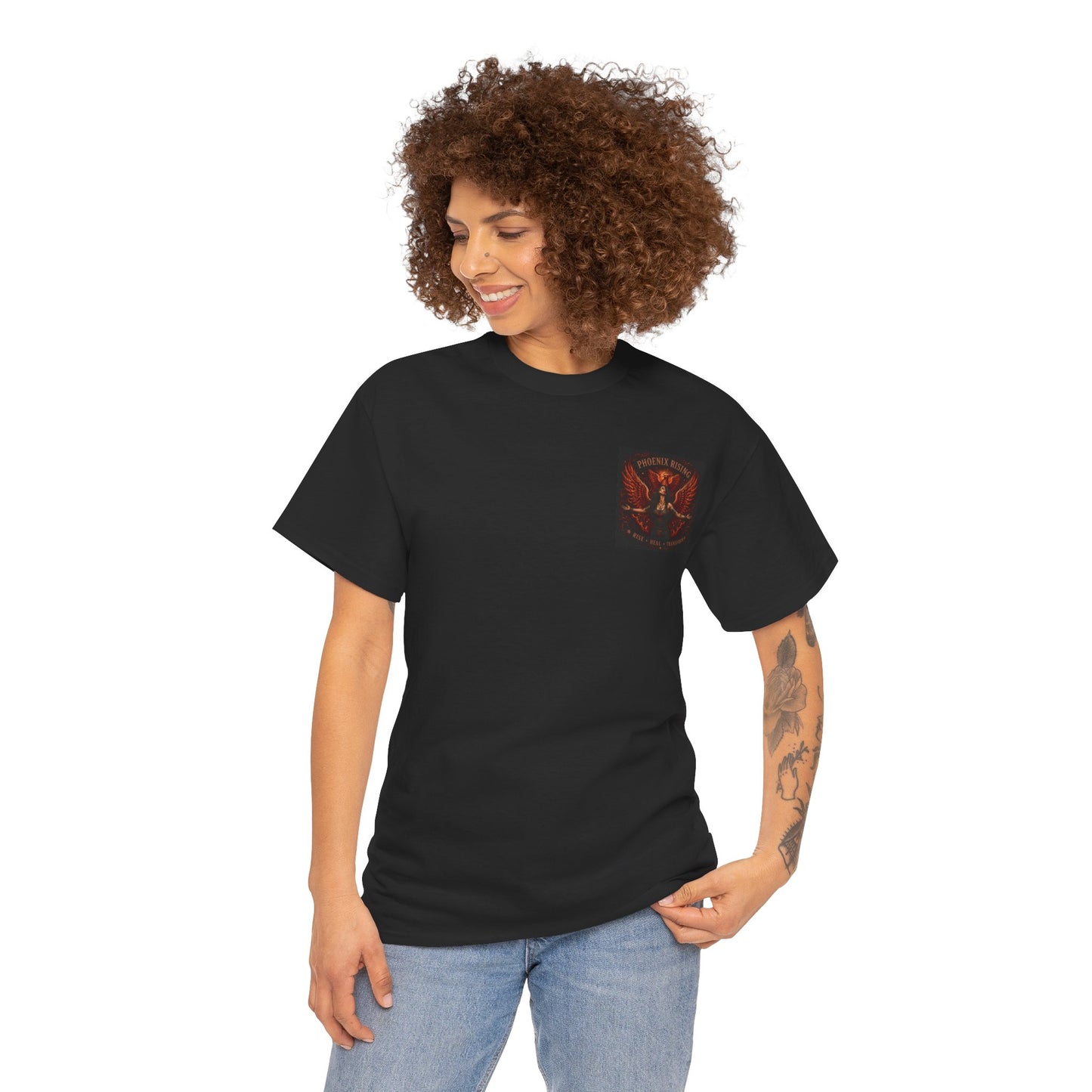 Phoenix Rising T-Shirt — Rise Heal Transform Graphic Tee