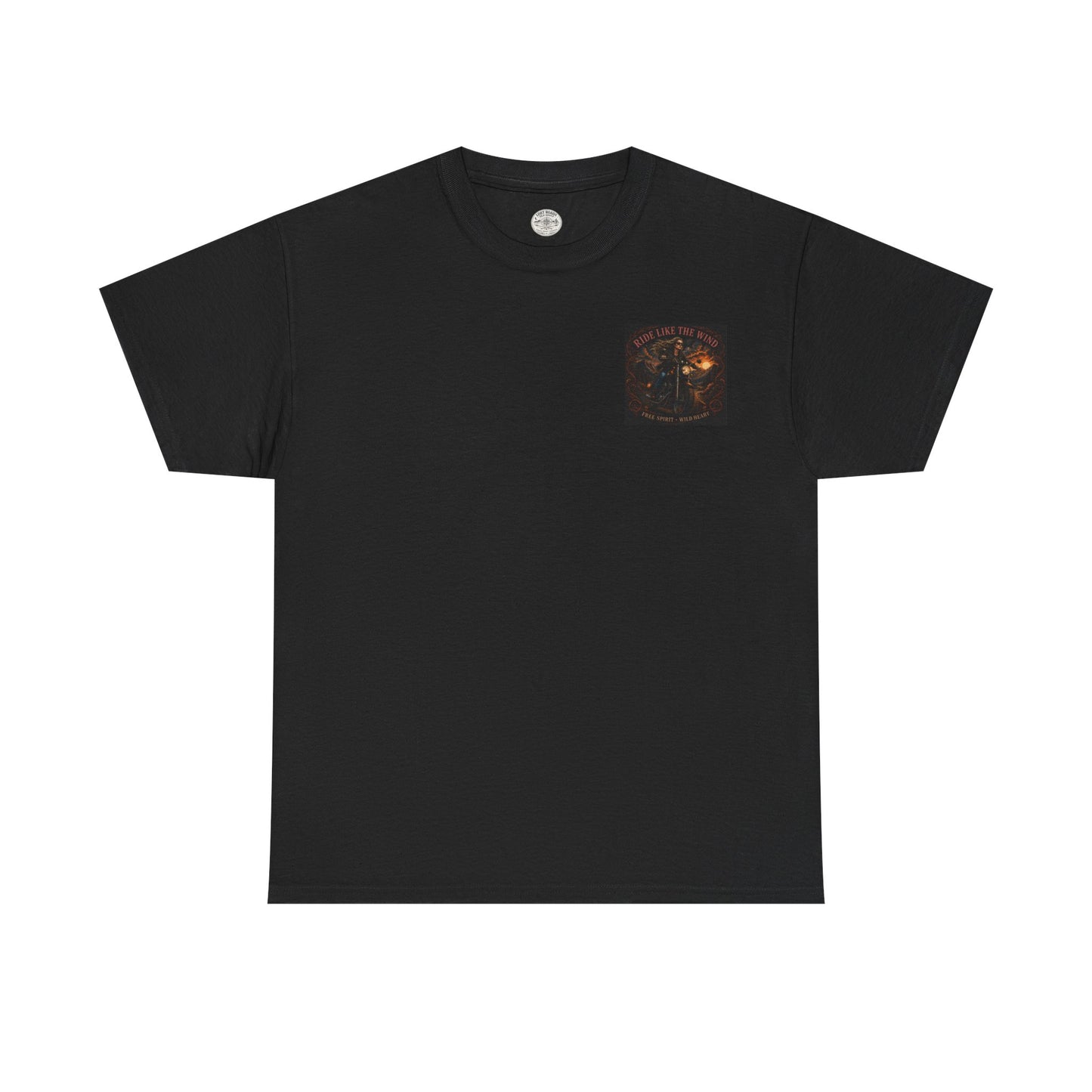 Ride Like The Wind Motorcycle Tee — "Free Spirit · Wild Heart" Biker T-Shirt