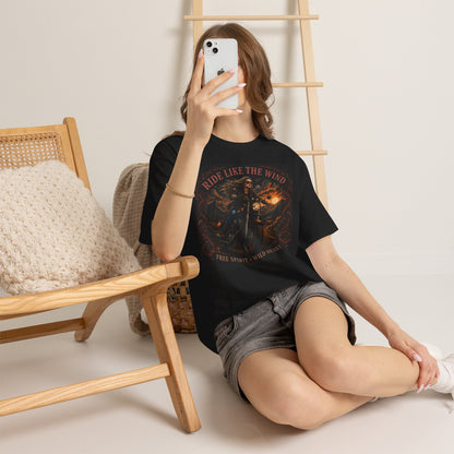 Ride Like the Wind Motorcycle Tee — "Free Spirit • Wild Heart" Biker T‑Shirt