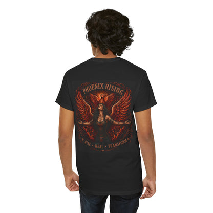 Phoenix Rising T-Shirt — Rise Heal Transform Graphic Tee