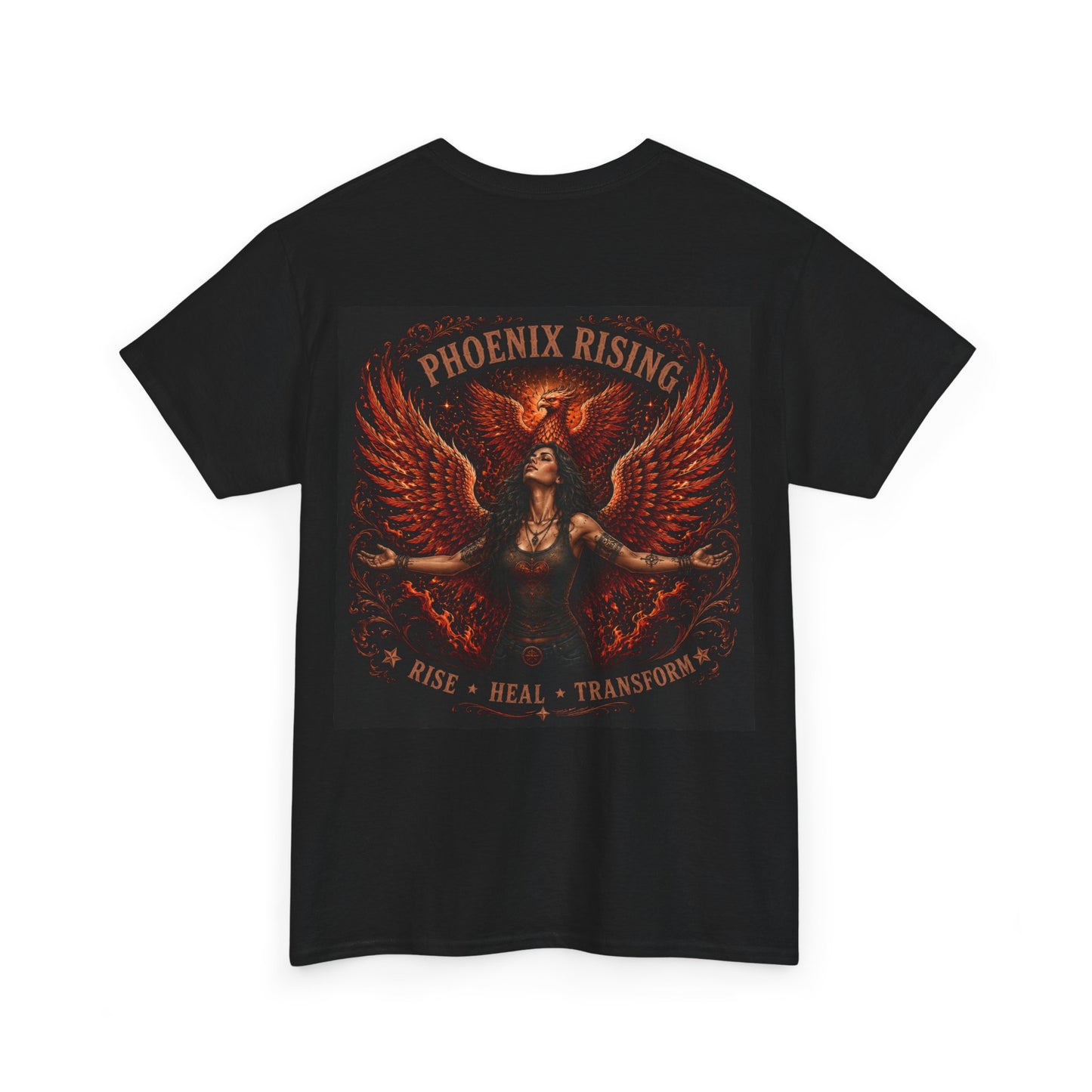 Phoenix Rising T-Shirt — Rise Heal Transform Graphic Tee