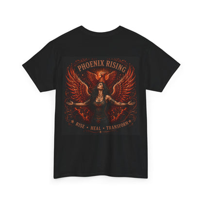 Phoenix Rising T-Shirt — Rise Heal Transform Graphic Tee