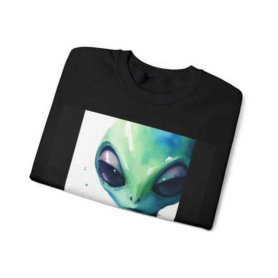 Graphic Humor Sweatshirt, Humor Birthday Gift, Sweatshirt, UFO, Monster, Extraterrestrial Graphic Sweatshirt, Universal Humor, Watercolor artwork