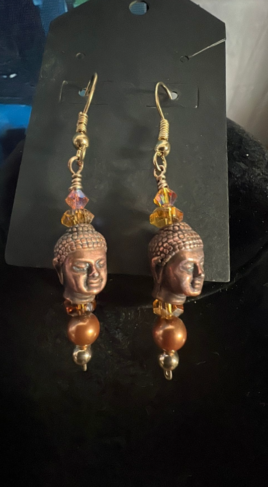 🕊️ Sacred Serenity Buddha Earrings – Peace, Prayer & Wisdom