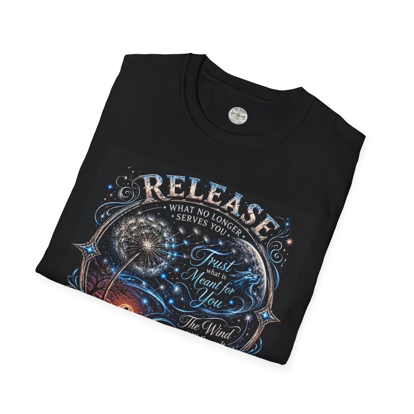 Release and Carry It Tee — Spiritual Dandelion Yin-Yang Graphic Shirt