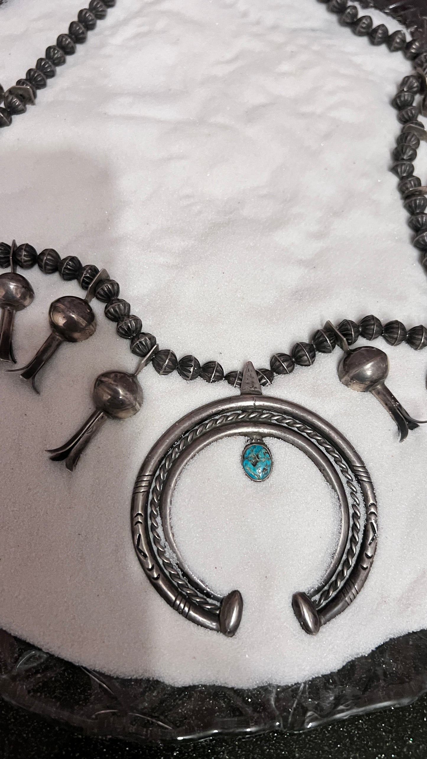 🪶 Navajo Squash Blossom Necklace – Sacred Protection & Power