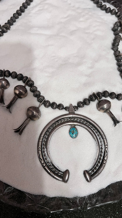 🪶 Navajo Squash Blossom Necklace – Sacred Protection & Power