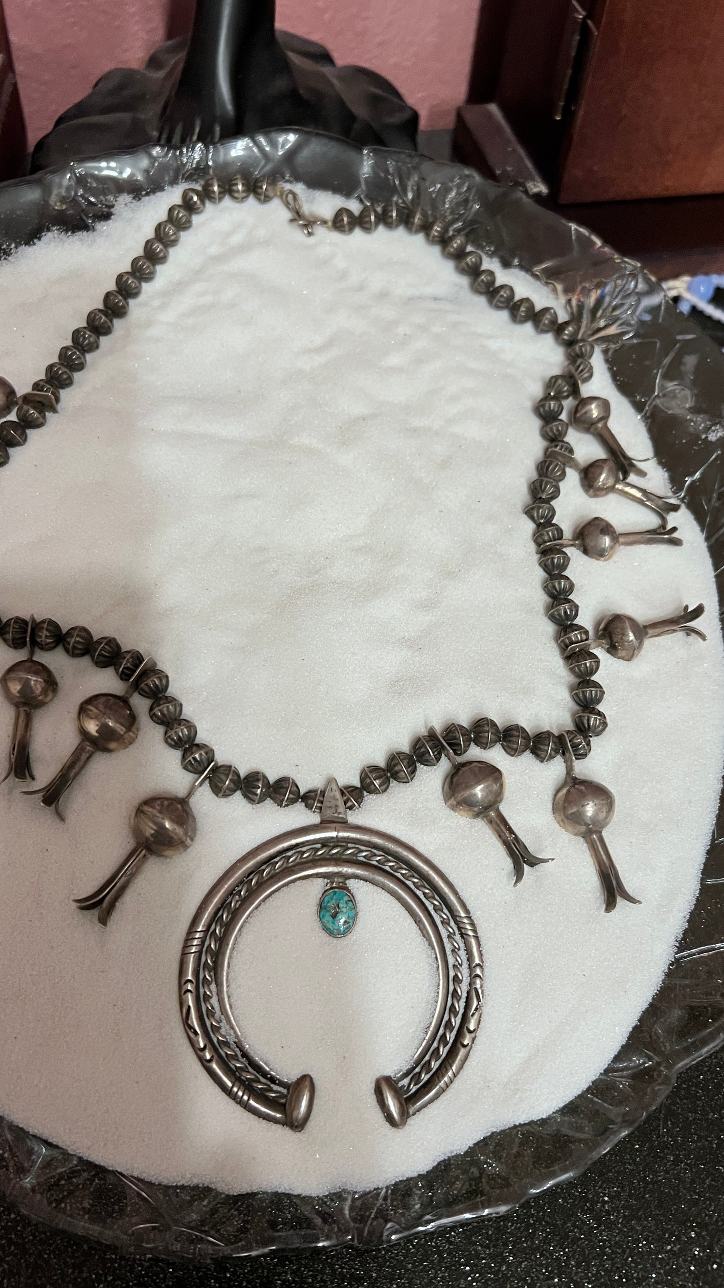 🪶 Navajo Squash Blossom Necklace – Sacred Protection & Power