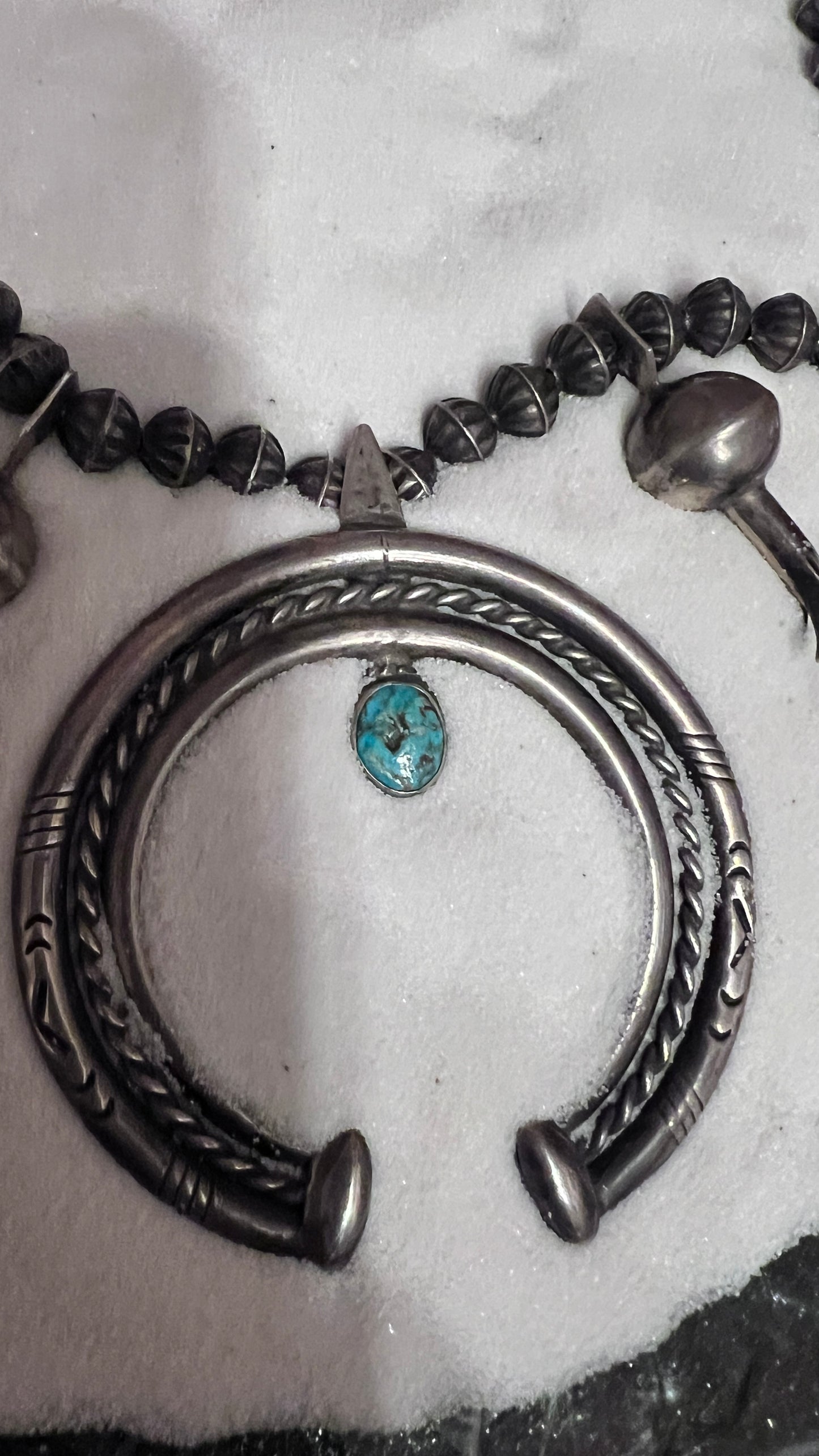 🪶 Navajo Squash Blossom Necklace – Sacred Protection & Power