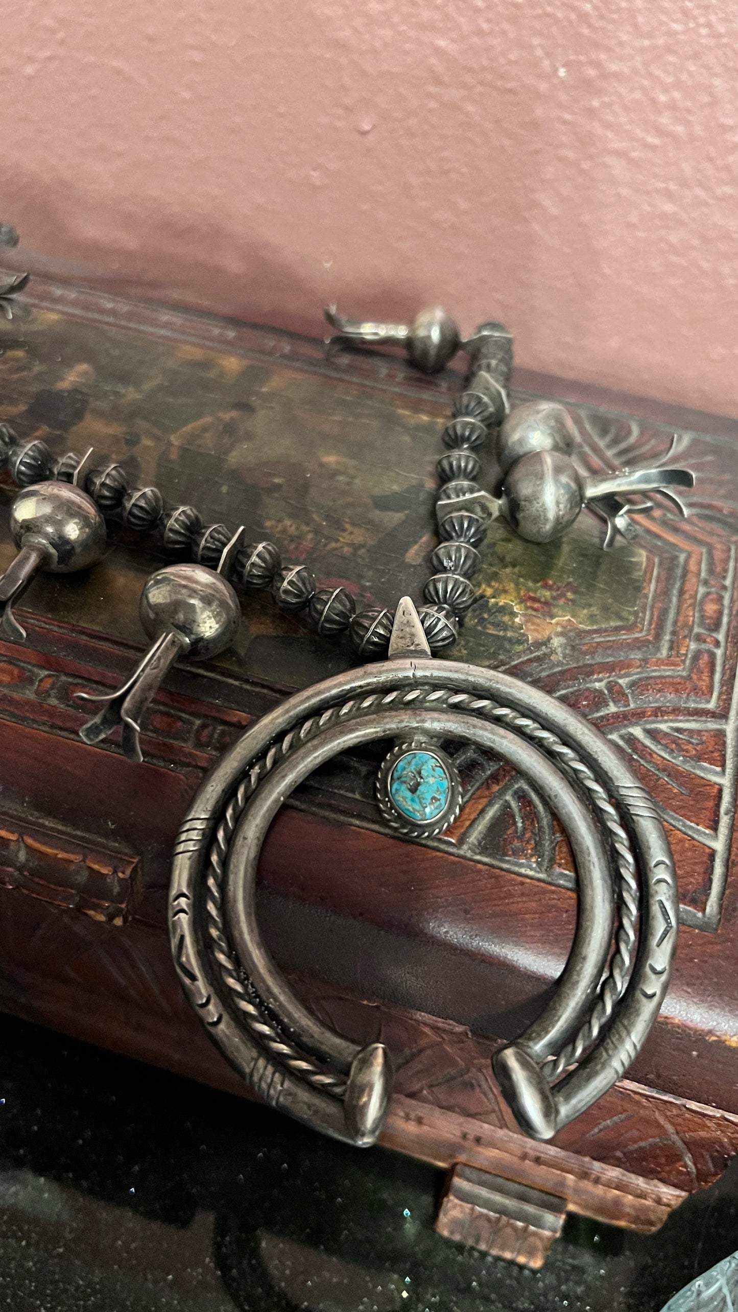 🪶 Navajo Squash Blossom Necklace – Sacred Protection & Power