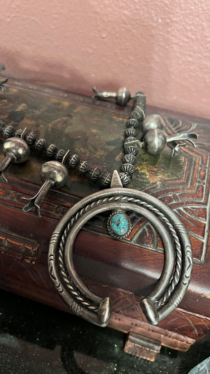 🪶 Navajo Squash Blossom Necklace – Sacred Protection & Power