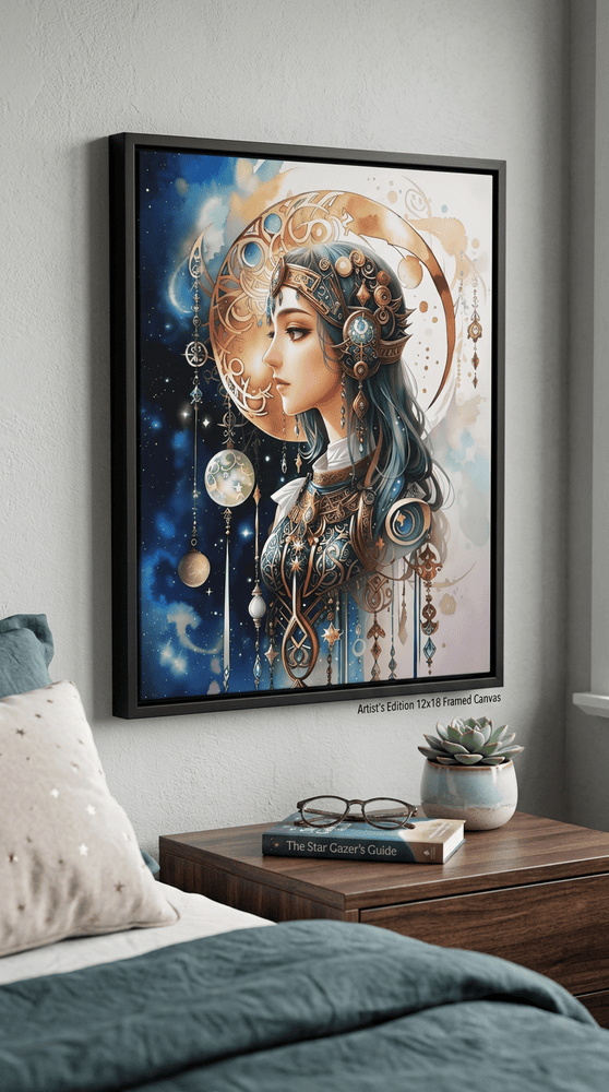 Celtic Home wall art, Home Decor, Fine artwork, Watercolor artwork , Moon Artwork,