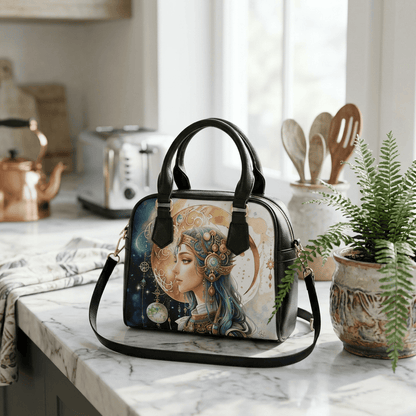 Shoulder Handbag - Celtic Goddess Watercolor Painting Design