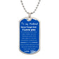 To My Husband - Engraved Dog Tag Keepsake