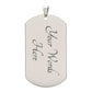 To My Husband - Engraved Dog Tag Keepsake