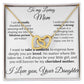 To My Loving Mom two of Hearts Necklace