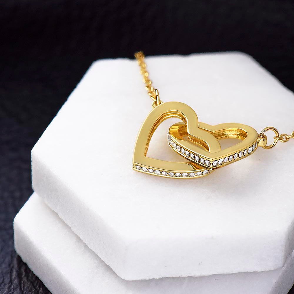 To My Loving Mom two of Hearts Necklace