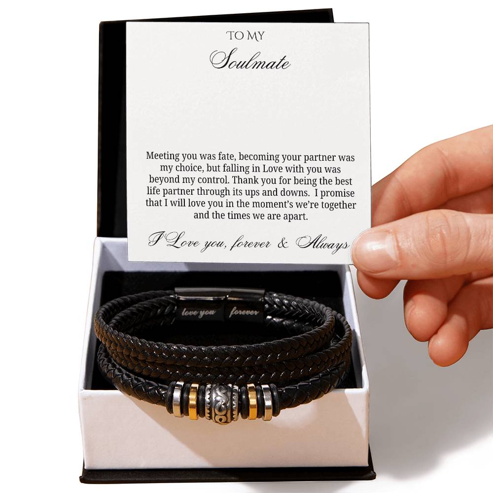 To My Soulmate to my beloved husband – Love & Fate Bracelet