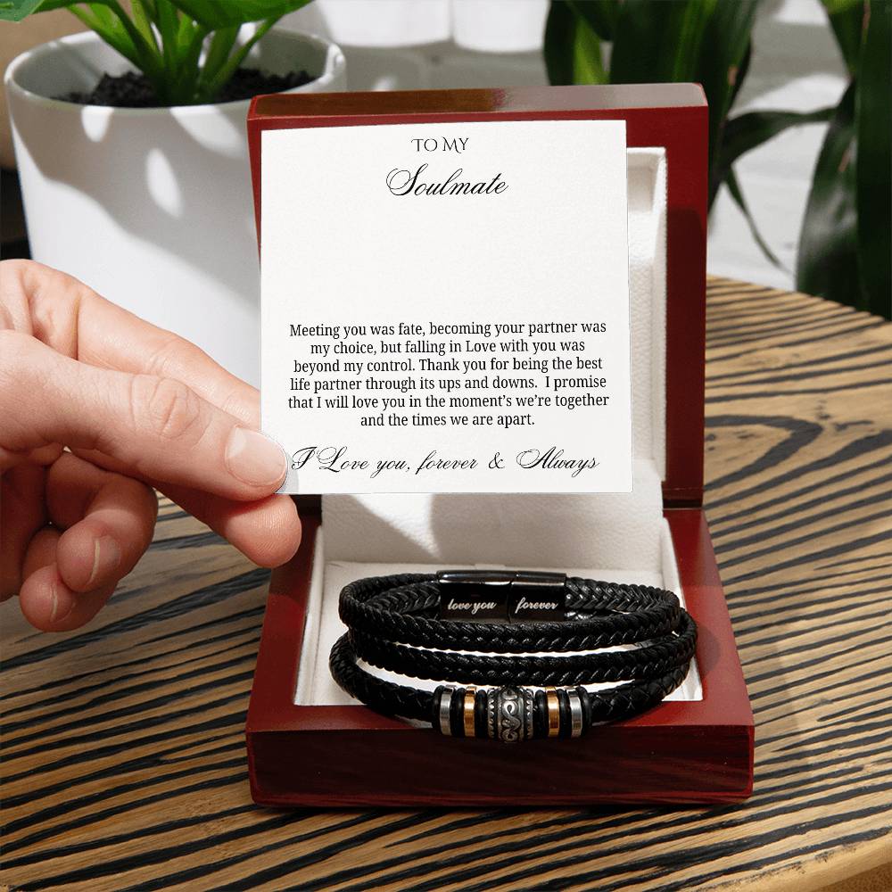 To My Soulmate to my beloved husband – Love & Fate Bracelet